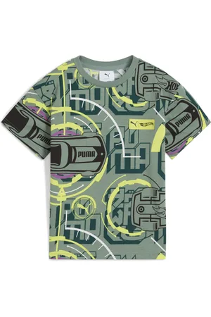 PUMA Playera holgada x HOT WHEELS™ para niños en Talla 4-5Y en Verde