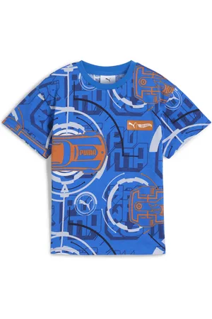 PUMA Playera holgada x HOT WHEELS™ para niños en Talla 4-5Y en Azul