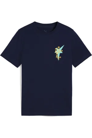 PUMA Playera para niños grandes ROAD TO UNITY en Talla 15-16Y en Azul |