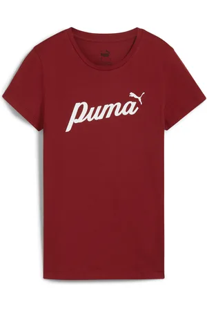 PUMA Playera para mujer ESS+ Script en Talla XS en Rojo |