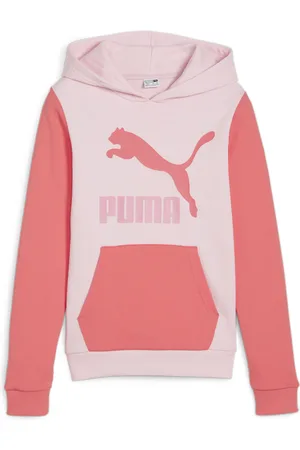 PUMA Sudadera con capucha juvenil CLASSICS 2-Color Logo en Talla 7-8Y en Rosa |
