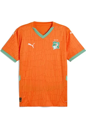 PUMA Jersey local Costa de Marfil 2025 para hombre en Talla Chico en Naranja |