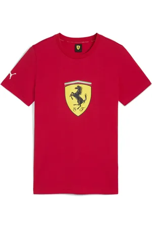PUMA Camiseta con escudo grande de Scuderia Ferrari Race de color para niño en Talla 4-5Y en Rojo |