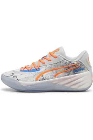 PUMA Tenis de Básquetbol All-Pro Nitro Rj Barrett en Talle 22.5 Cool Light Gray/ultra Orange
