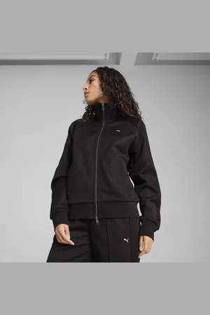 PUMA Chamarra para Mujer T7 en Talle Mediana Negro