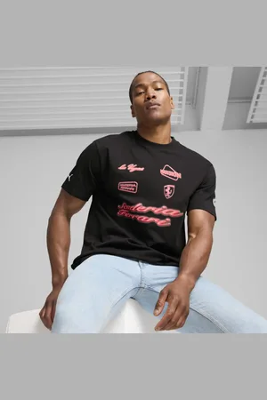 PUMA Camiseta para Hombre Scuderia Ferrari Race Neon energy Archive en Talle Chica en Negro