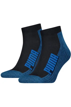 PUMA Calcetines Acolchados Unisex (Paquete de 2) en Talle 10-12 Navy / Grey Strong Azul