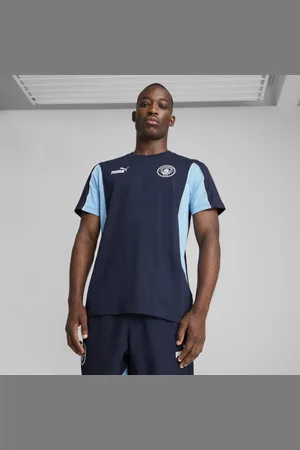 PUMA Playera Manchester City Ftblarchive para Hombre en Talle XL Navy/team Light Azul