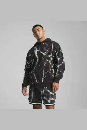 PUMA Chamarra Hoops X Lafrancé Written In Chrome para Hombre en Talle Chica Negro/ Blanco Aop