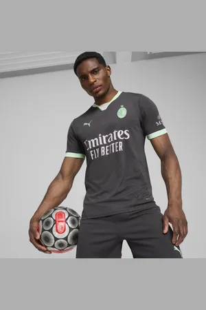 PUMA Jersey Alternativo Ac Milan 24/25 para Hombre en Talle Chica Shadow Gray/fresh Mint