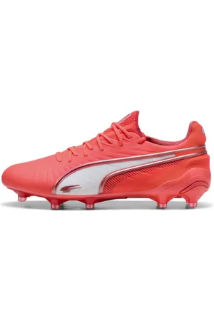 PUMA Botines de Fútbol para Suelo Firme/artificial para Mujer King Ultimate en Talle 24.5 en Glowing Red/ Blanco/red Fire