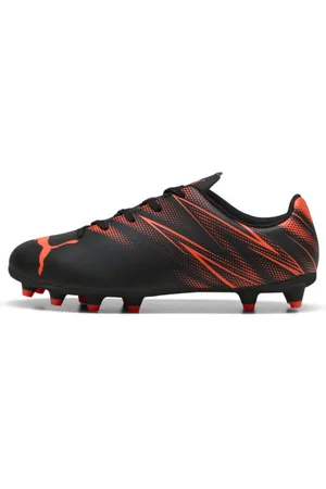 PUMA Tacos de Futbol Attacanto Fg/ag para Adolescentes en Talle 22.5 Negro/glowing Rojo
