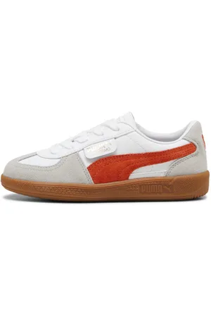 PUMA Tenis Infantiles de Cuero Palermo en Talle 20 Blanco/redmazing/gum