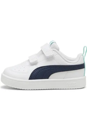 PUMA Tenis Infantiles Rickie V en Talle 14 Blanco/club Navy/mint
