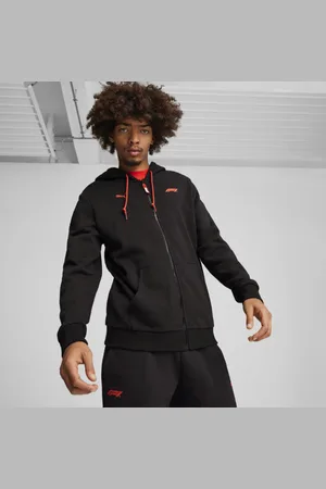 PUMA F1 Ess Full-Zip Hoodie Men en Talle Chica Negro