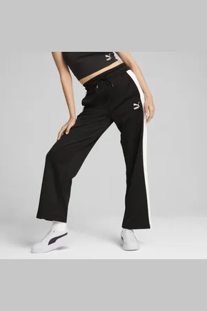 PUMA Pants de Punto de Pista para Mujer Iconic T7 en Talle Chica en Negro