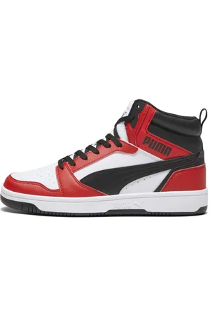 PUMA Tenis Rebound en Talle 22 Blanco/ Negro/for All Time Rojo