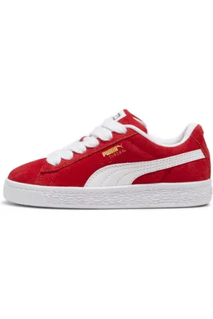 PUMA Tenis Suede XL para Niños en Talle 16.5 en For All Time Red/ Blanco
