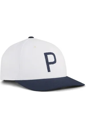 PUMA Gorra de Golf Crafted P para Hombre en Talle Adult en Warm Blanco/deep Navy