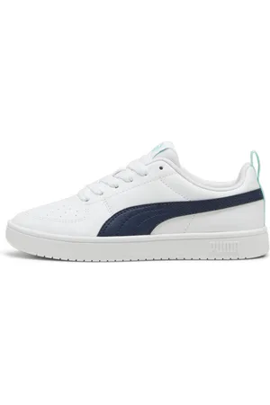 PUMA Tenis Juveniles Rickie en Talle 22.5 Blanco/mint/club Navy