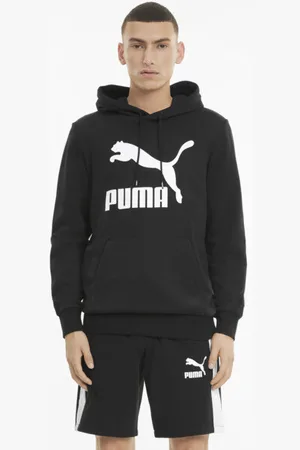 PUMA Sudadera Classics Logo para Hombre en Talle Chica Negro