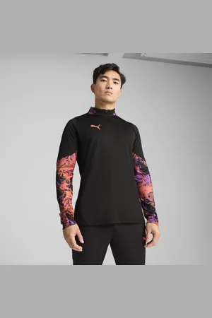 PUMA Playera de Fútbol Con Cierre Individualcup para Hombre en Talle Chica Negro