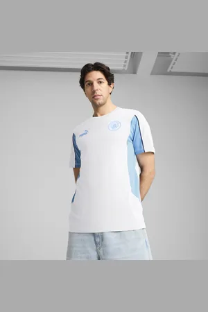 PUMA Playera Manchester City Ftblarchive para Hombre en Talle XL Blanco/team Light Azul