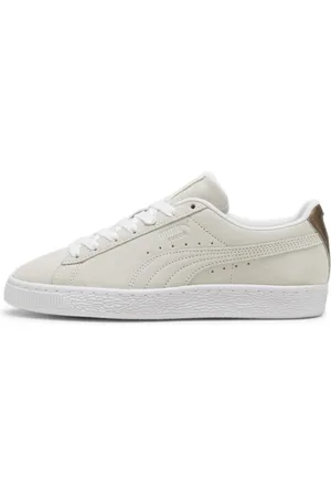 PUMA Tenis para Mujer Suede Con Brillo en Talle 22.5 Vapor Gray/ Blanco