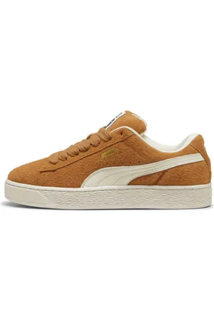 PUMA Tenis Suede XL Hairy en Talle 23.5 en Caramel Latte/frosted Ivory