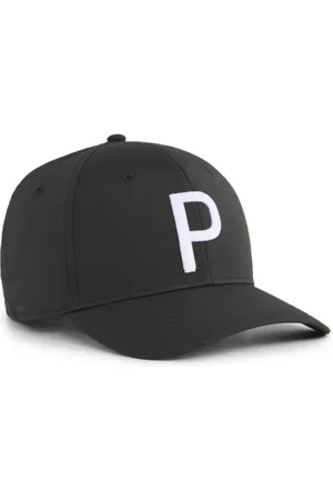 PUMA Gorra de Golf Heritage P Tech para Hombre en Talle Adult Negro/Blanco Glow
