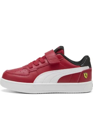 PUMA Tenis para Niños Scuderia Ferrari Caven 2.0 en Talle 18 Rosso Corsa/ Blanco