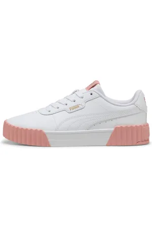 PUMA Tenis para Mujer Carina Street Lux en Talle 22.5 Blanco/rosa Fruit/ Gold