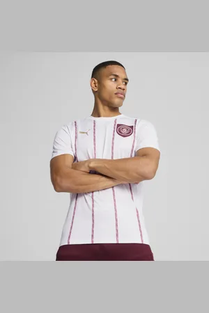 PUMA Camiseta Pre-Partido Manchester City para Hombre en Talle Chica Blanco/dark Jasper