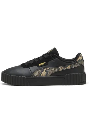 PUMA Tenis Carina 3.0 Snake Chic para Mujer en Talle 23 Negro/ Gold