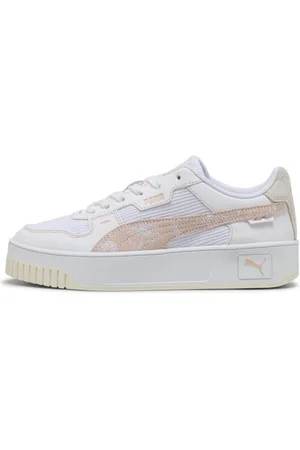 PUMA Tenis Carina Street Lux para Mujer en Talle 23 Blanco/rose Quartz