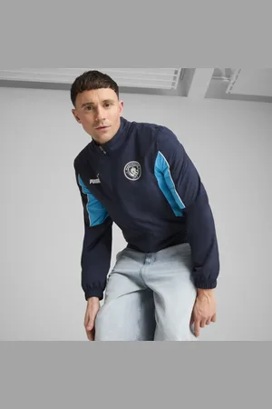 PUMA Chamarra para Hombre Manchester City Ftblarchive en Talle Chica Navy/team Light Azul