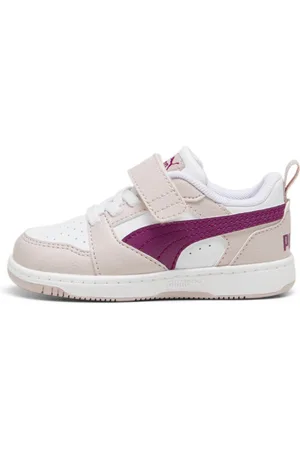 PUMA Tenis para Infantes Rebound V6 Lo en Talle 10 en Mauve Mist/magenta Gleam/ Blanco