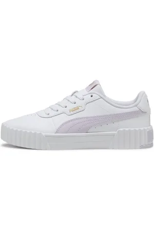 PUMA Tenis para Mujer Carina Street Lux en Talle 24 Blanco/lilac Frost/ Gold