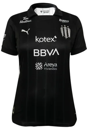 PUMA Jersey para Mujer Edición Rayadas Alternativo Promo 24/25 en Talle Chica Negro