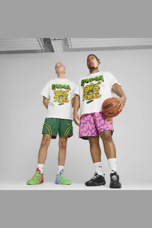 PUMA Shorts Hoops X Tortugas Ninja para Hombre en Talle Chica Vine/ultra Violet/fast Rosa