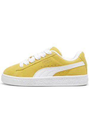 PUMA Tenis Suede XL para Niños en Talle 18 Fresh Pear/ Blanco