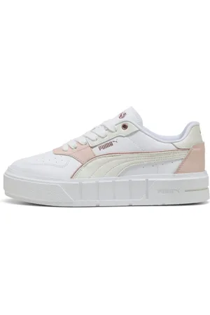 PUMA Tenis Cali Court Match para Mujer en Talle 24.5 Blanco/frosted Ivory