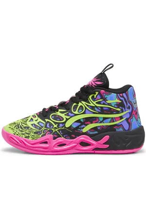 PUMA Tenis de Básquetbol Mb.04 Heem para Jóvenes en Talle 22.5 Negro/luminous Rosa/electric Lime