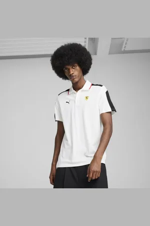 PUMA Playera Camisa Polo Scuderia Ferrari Hp Race Mt7 para Hombre en Talle Chica Blanco