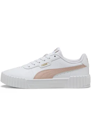 PUMA Tenis para Mujer Carina Street Lux en Talle 22 Blanco/rose Quartz/ Gold