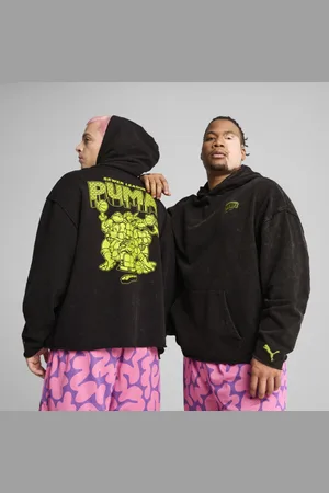 PUMA Sudadera para Hombre Hoops X Tmnt en Talle Chica Negro