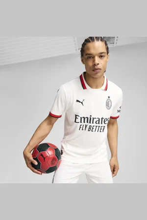 PUMA Jersey Visitante Réplica Ac Milan 24/25 para Hombre en Talle Chica Blanco