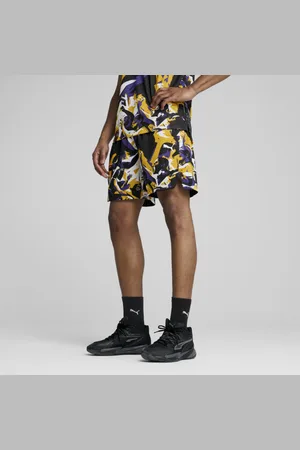 PUMA Shorts para Hombre Rival Rage All-Over Print en Talle XL Team Violet/aop