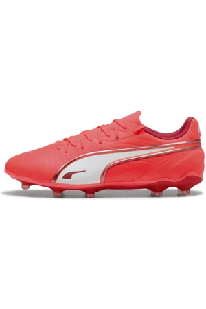 PUMA Tacos de Fútbol King Match Fg/ag en Talle 25 Glowing Red/ Blanco/red Fire