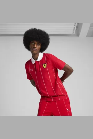 PUMA Playera Camisa Polo Scuderia Ferrari Race Premium para Hombre en Talle Chica